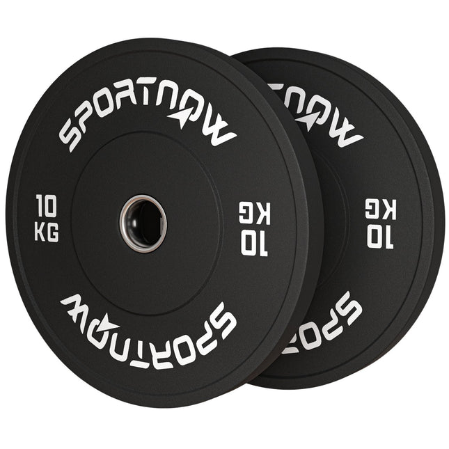 Dumbbell Weight Plates Set, 2x10kg, Ø 50mm, Black
