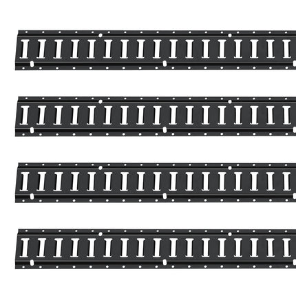 E-Track Tie Down Rail Kit – 5 ft Steel, 4 Pack, 2000 lb