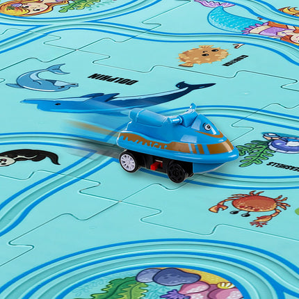 Set de puzzle-uri educative cu pistă, 25 de piese, pentru vârste 3+