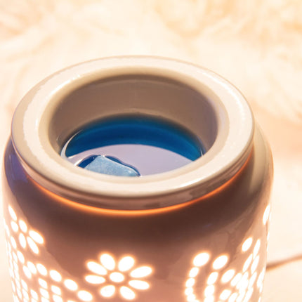 Lampă electrică de parfum din ceramică – model de inimă, sigură și elegantă
