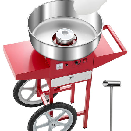 Electric Cotton Candy Machine with Cart, 1000W, 52cm Bowl