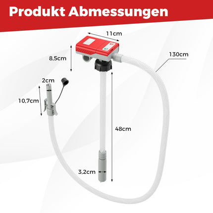 Pompă electrică de transfer de combustibil, oprire automată, 3 adaptoare, 3,8 GPM