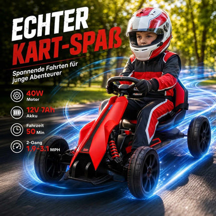 Kart electric pentru copii, viteză reglabilă, roți EVA