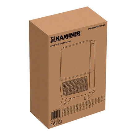 Încălzitor electric cu efect de flacără 3D, 2000W, telecomandă