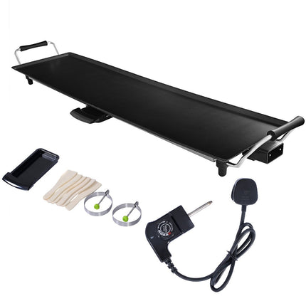 Plită electrică pentru grătar de interior, 1800W, temperatură reglabilă, 90x23 cm