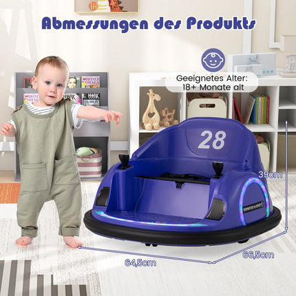 Mașină de protecție electrică pentru copii cu lumini LED, violet