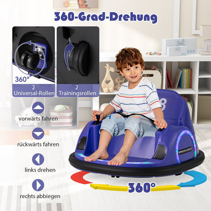 Mașină de protecție electrică pentru copii cu lumini LED, violet