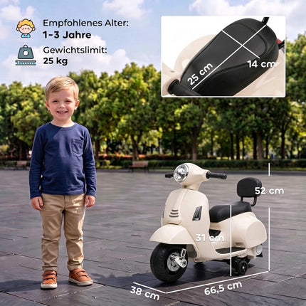 Vespa GTS electrică pentru copii, 6V, cu baterie litiu