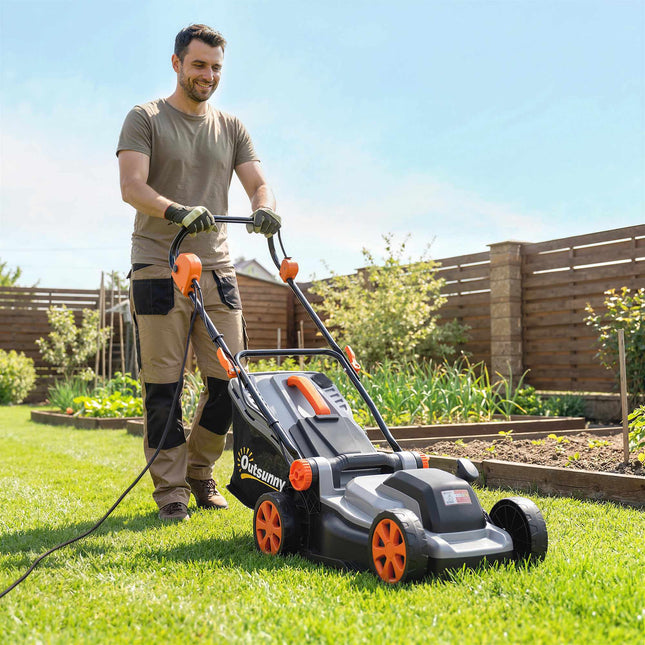 Mașină de tuns iarba electrică, lățime 34 cm, motor 1200 W