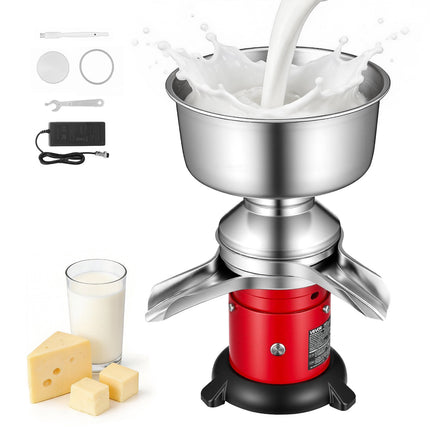 Electric Milk Cream Separator, 60L/H, 4.5L Bowl, 304 Steel