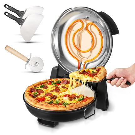 Electric Pizza Oven 12-Inch Stone, 1200W, 420C