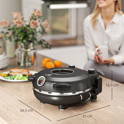 Cuptor electric pentru pizza, 430, 1200W, 30cm piatră, temporizator