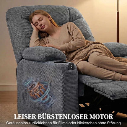 Electric Recliner Chair with Massage and Heat, Memory Function, Dark Grey