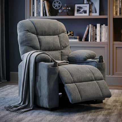 Electric Recliner Chair with Massage and Heat, Memory Function, Dark Grey