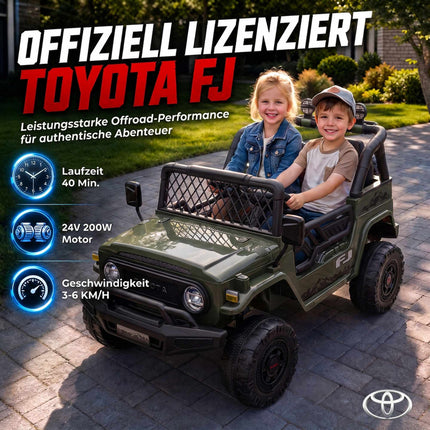 Electric Ride-On Car for Kids 24V with Remote Control, 2-Seater, 200W, Ages 3-8