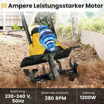 Motosapa electrica 1200W, latime 36 cm, adancime 22 cm