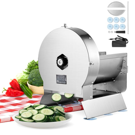 Electric Vegetable Slicer, 0-12mm Adjustable, Manual Mode