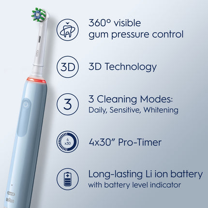 Electric toothbrush Pro3 Blue + Extra Refill