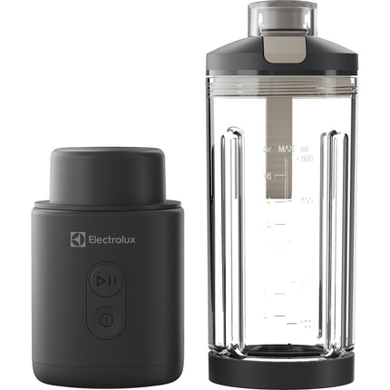 Blender portabil Electrolux 0,7 L, reîncărcabil USB-C, gri cărbune, 6 lame