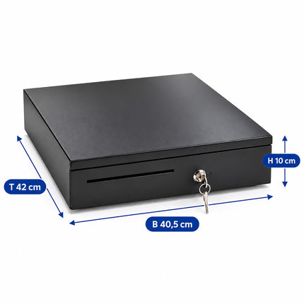Electronic Cash Drawer with 8 Coin and 5 Note Compartments, RJ12, Black