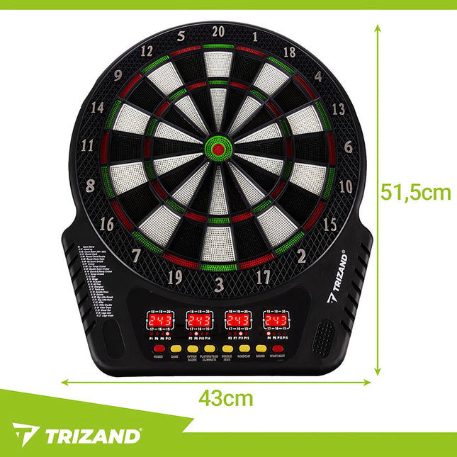 Set de darts electronice, 4 afișaje LED, 6 darts