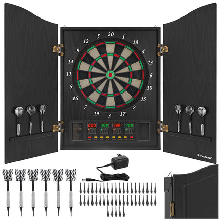 Tablă de darts electronică cu LED, 27 de jocuri, 16 jucători