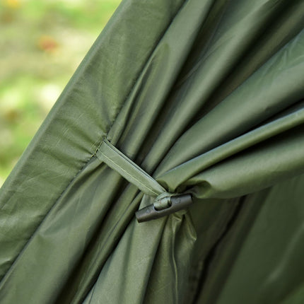 Elevated camping dome tent with air mattress, 193 x 136 x 178 cm