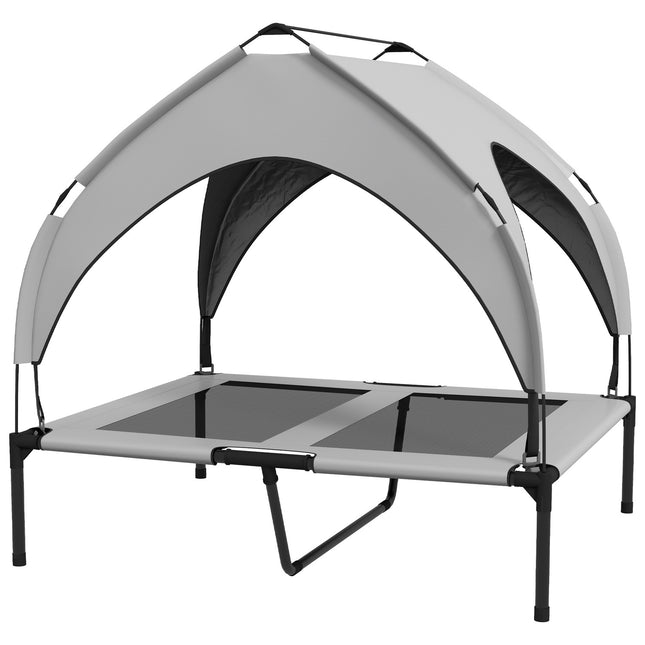 Outdoor Elevated Dog Bed with Breathable Canopy, Large