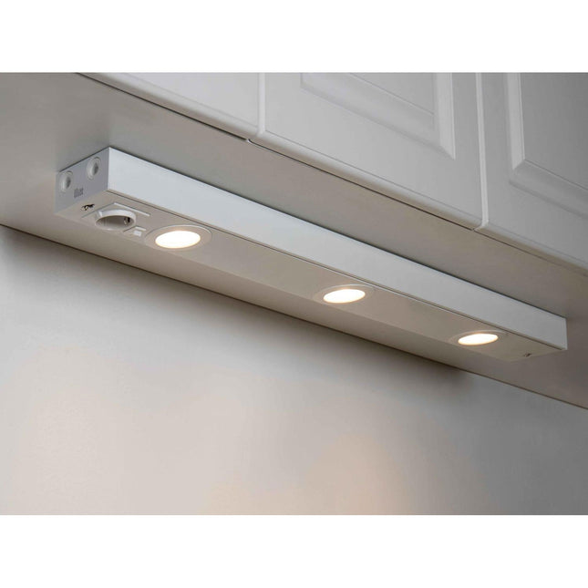 Emma 870 Kitchen bench lighting 2xspot + outlet 3000K 650lm 870cm