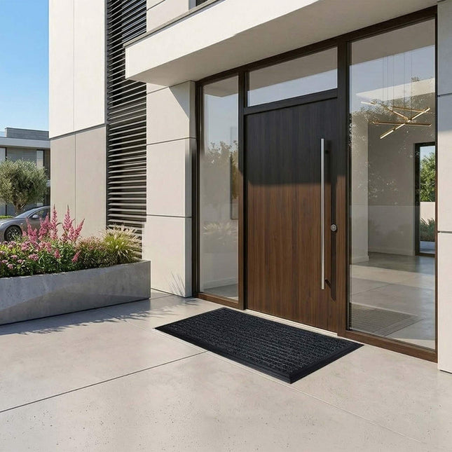 Covoraș de intrare cu ramă din aluminiu – antiderapant, pentru interior și exterior