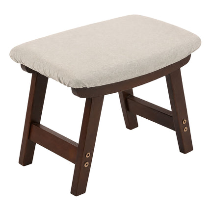Taburet ergonomic bej, tapițerie din lemn de fag și in