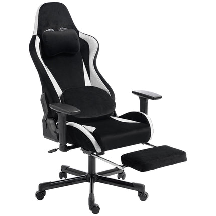 Ergonomic Gaming Chair with Heated Massage Lumbar Cushion, 3D Armrests, Black