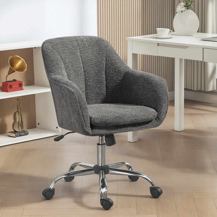 Scaun de birou ergonomic gri, cu funcție de pivotare și balansare