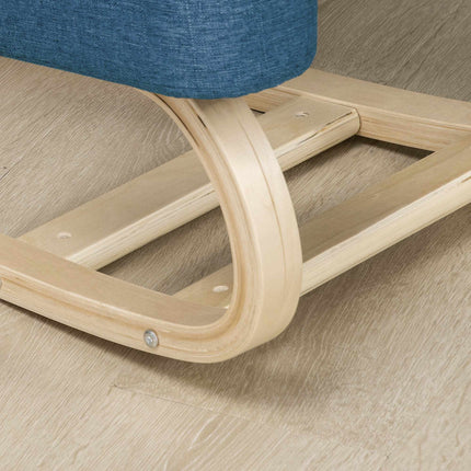 Scaun ergonomic pentru genunchi, lemn de mesteacăn, capacitate 120 kg, albastru