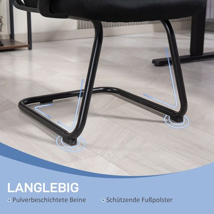 Scaun ergonomic din plasă, spumă, picioare metalice, negru