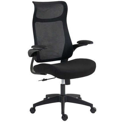Scaun de birou ergonomic, cotiere 3D, spate din plasă, negru