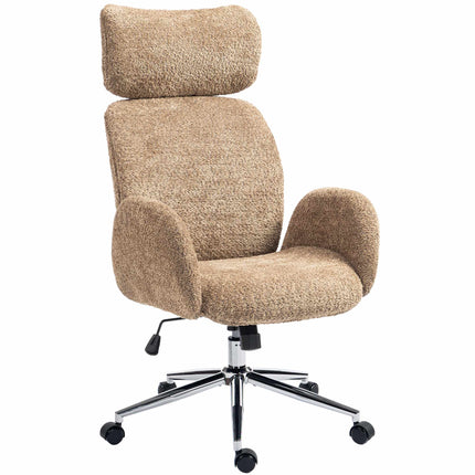 Scaun de birou ergonomic, tetieră reglabilă, maro
