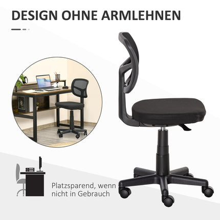 Scaun de birou ergonomic, inaltime reglabila, plasa neagra