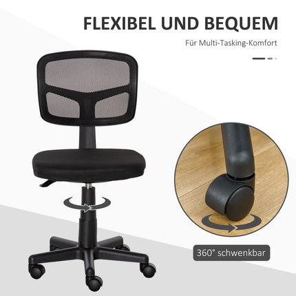 Scaun de birou ergonomic, inaltime reglabila, plasa neagra