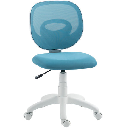 Scaun de birou ergonomic, înălțime reglabilă, plasă albastră