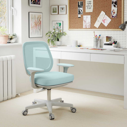 Scaun de birou ergonomic, înălțime reglabilă, verde, pivotant 360°
