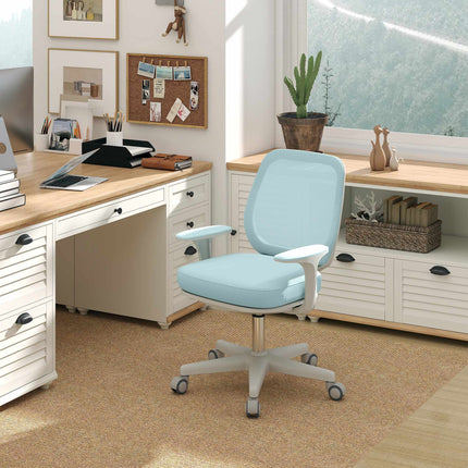 Scaun de birou ergonomic, înălțime reglabilă, verde, pivotant 360°