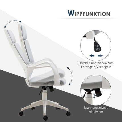 Scaun de birou ergonomic, spatar inalt, inaltime reglabila