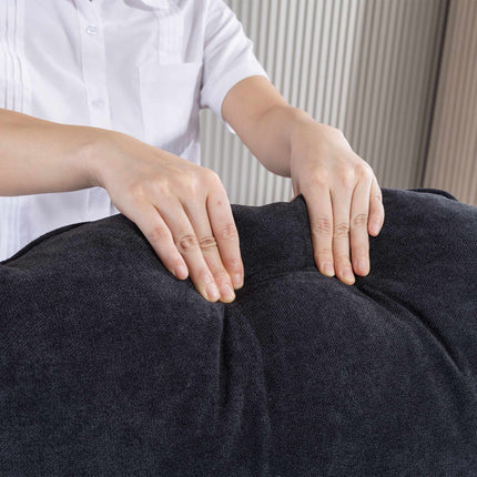 Scaun de birou ergonomic, aspect catifelat, spătar înalt, negru, capacitate 200 kg