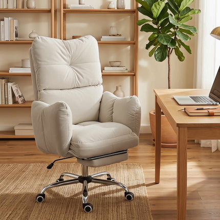 Scaun de birou ergonomic cu suport pentru picioare, spătar reglabil