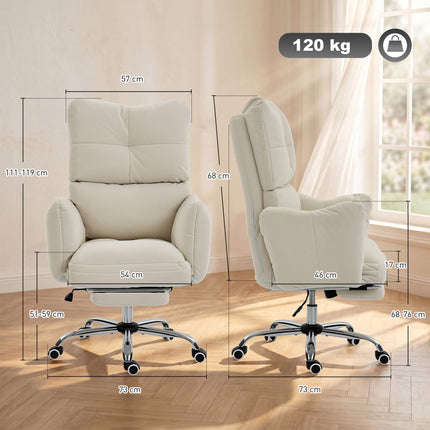Scaun de birou ergonomic cu suport pentru picioare, spătar reglabil