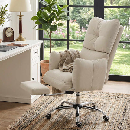 Scaun de birou ergonomic cu suport pentru picioare, spătar reglabil