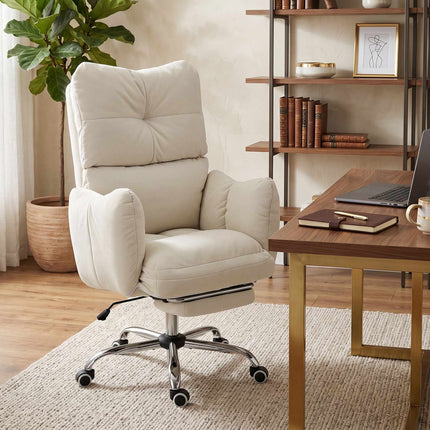 Scaun de birou ergonomic cu suport pentru picioare, spătar reglabil