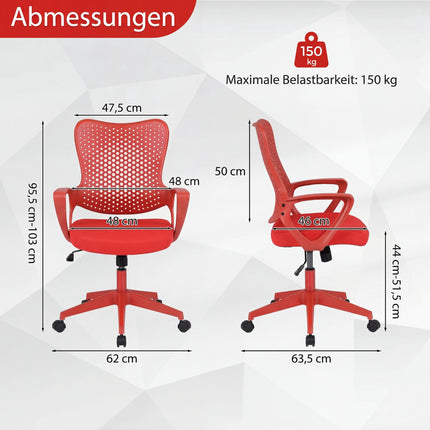 Scaun de birou ergonomic cu spătar din plasă, înălțime reglabilă