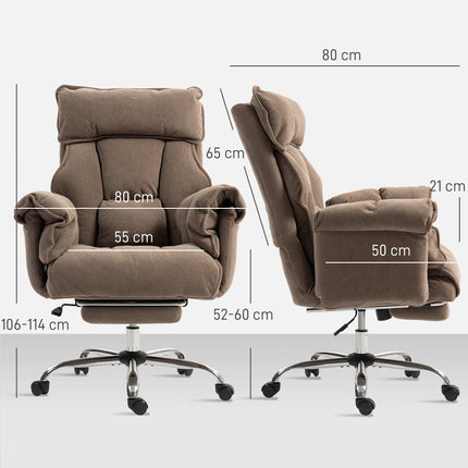 Scaun de birou ergonomic cu spătar și suport pentru picioare rabatabile